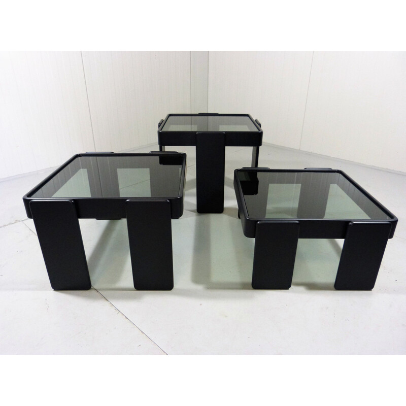 3 tables gigognes vintage par Gianfranco Frattini pour Cassina