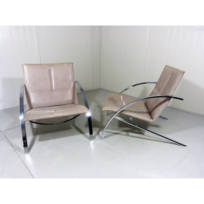 Suite de 2 fauteuils vintage suisses "Arco" par Paul Tuttle