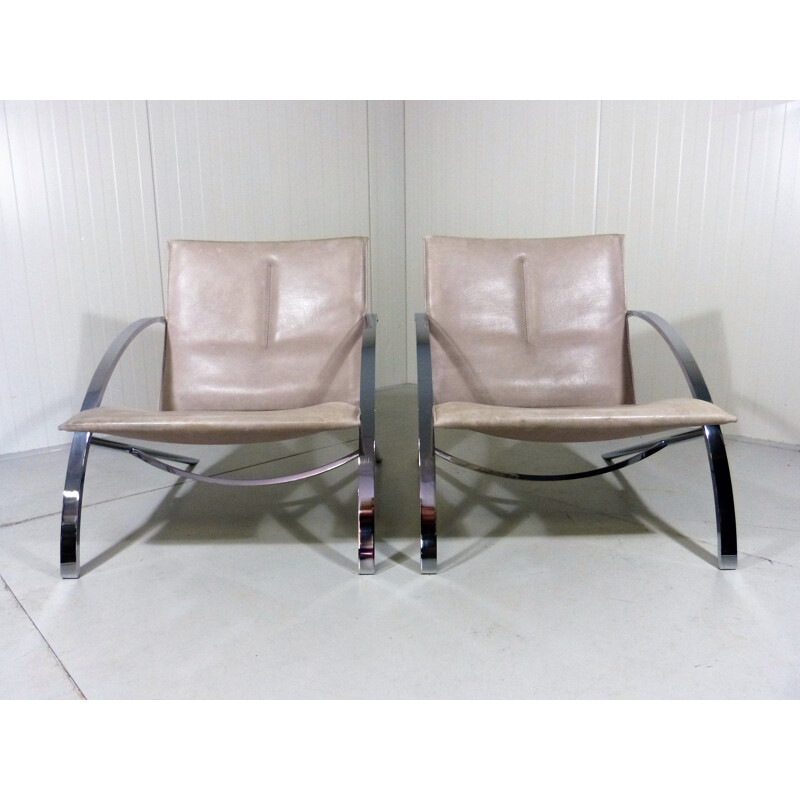 Set of 2 vintage Swiss armchairs "Arco" by Paul Tuttle