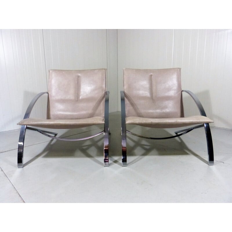 Suite de 2 fauteuils vintage suisses "Arco" par Paul Tuttle