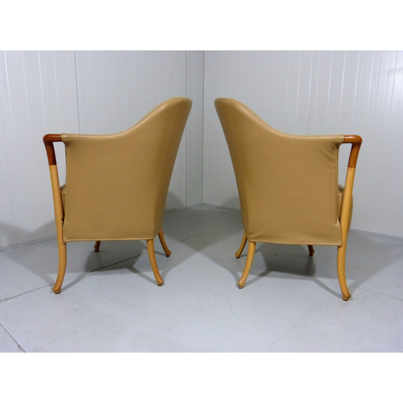 Set of 2 vintage Italian armchairs "Progetti" by Giorgetti