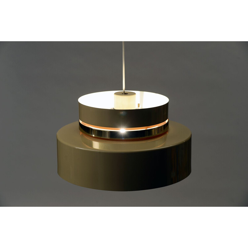Vintage golden pendant lamp in metal by Carl Thore for Granhaga Metallindustri