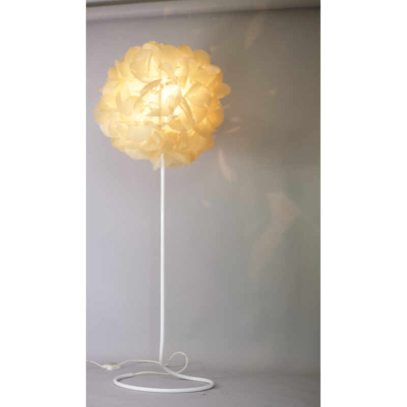 Vintage steel and plastic floor lamp by Raoul Raba, France 1960