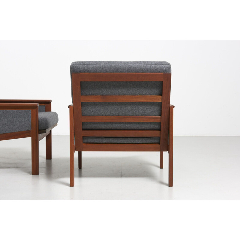 Suite de 2 fauteuils vintage "Capella" par Illum Wikkelsø pour N. Eilersen