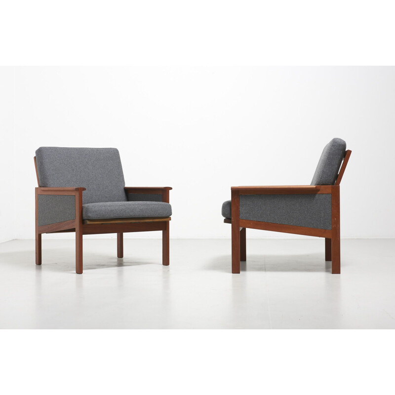 Suite de 2 fauteuils vintage "Capella" par Illum Wikkelsø pour N. Eilersen