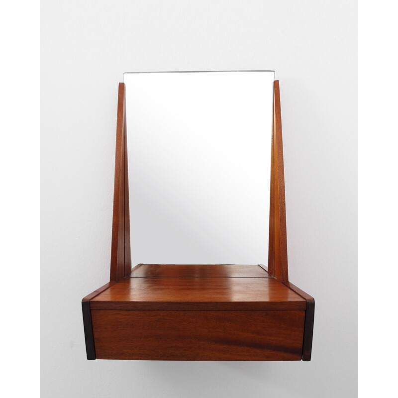 Miroir scandinave en teck - 1960