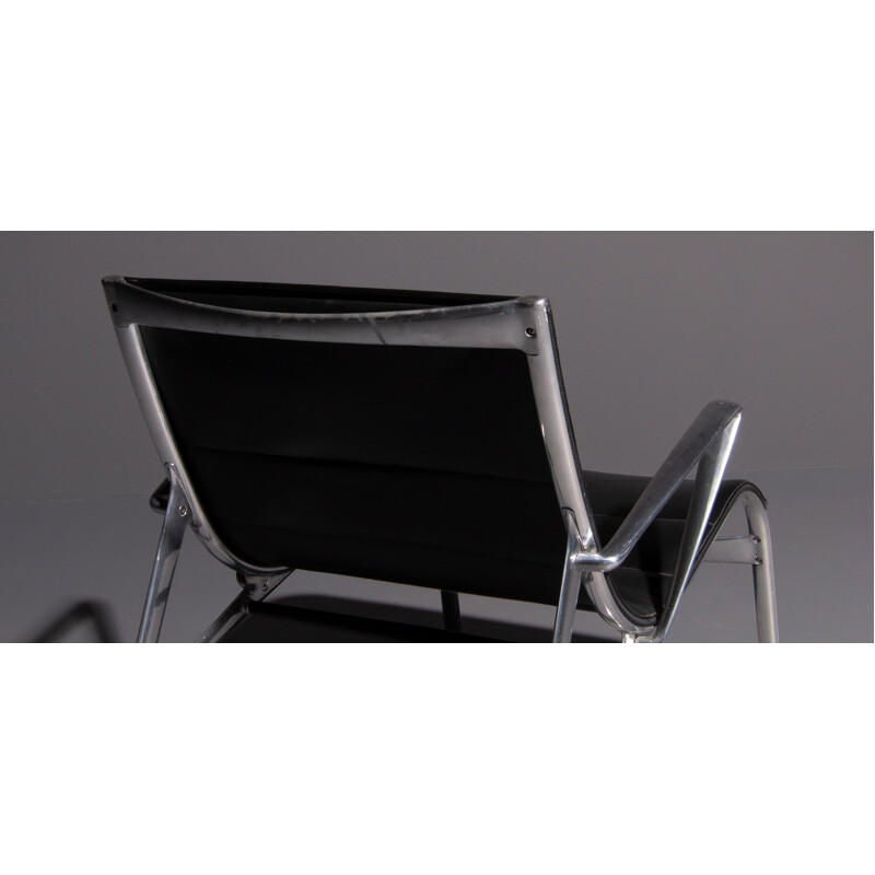 Vintage Alberto Meda black lounge chair Armframe 438 model by Alias
