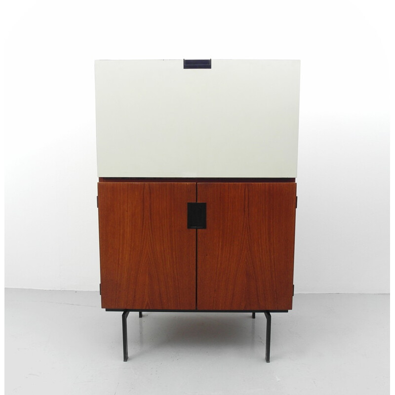 CU77 cabinet in teak, Formica and metal, Cees BRAAKMAN, UMS Pastoe edition - 1958