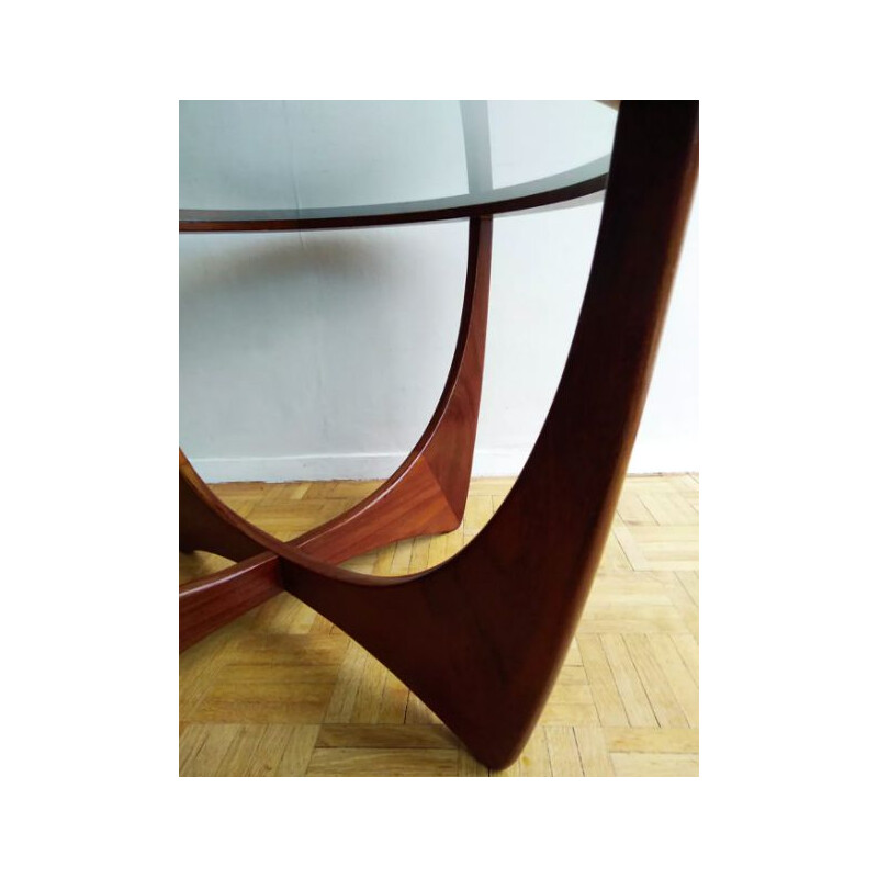Vintage coffee table Astro by G Plan in teak and glass 1960