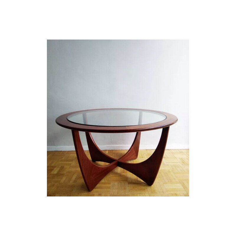 Vintage coffee table Astro by G Plan in teak and glass 1960