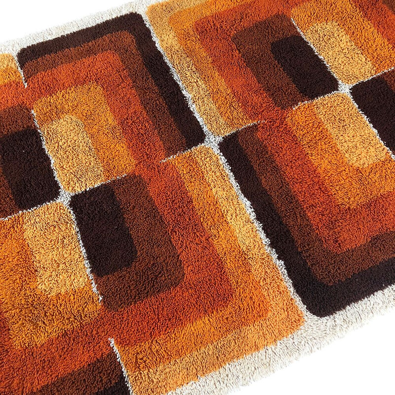 Vintage Cubic rug in wool by Desso Netherlands 1970