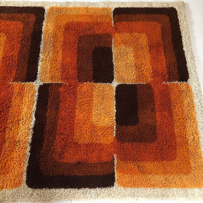 Vintage Cubic rug in wool by Desso Netherlands 1970