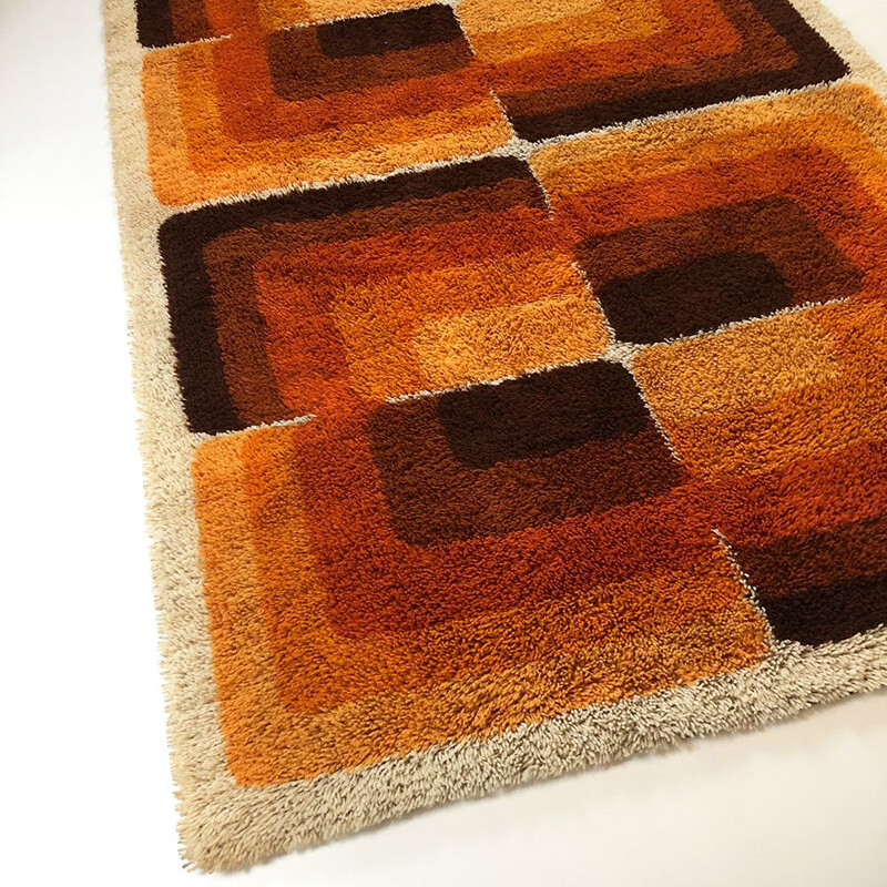 Vintage Cubic rug in wool by Desso Netherlands 1970