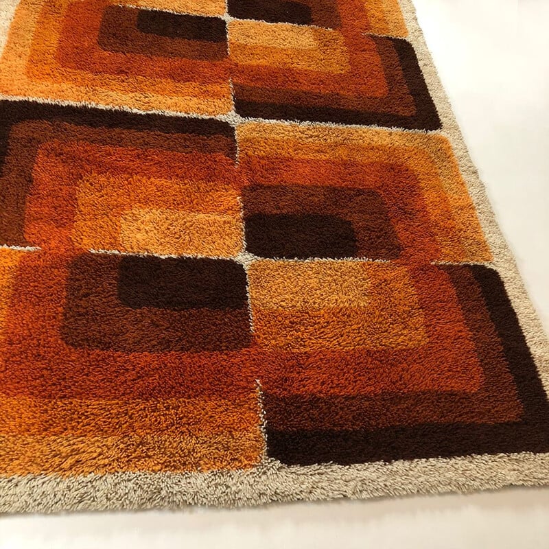 Vintage Cubic rug in wool by Desso Netherlands 1970