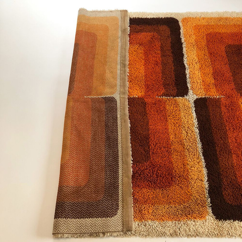 Vintage Cubic rug in wool by Desso Netherlands 1970