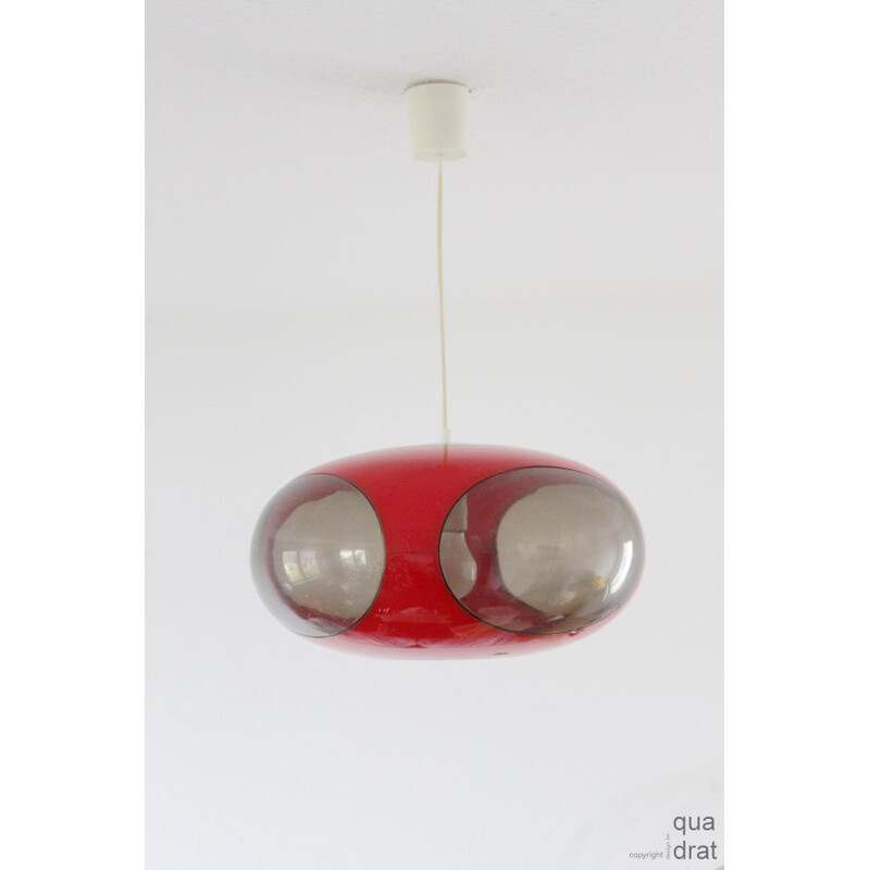 Suspension vintage rouge "UFO" par Luigi Colani