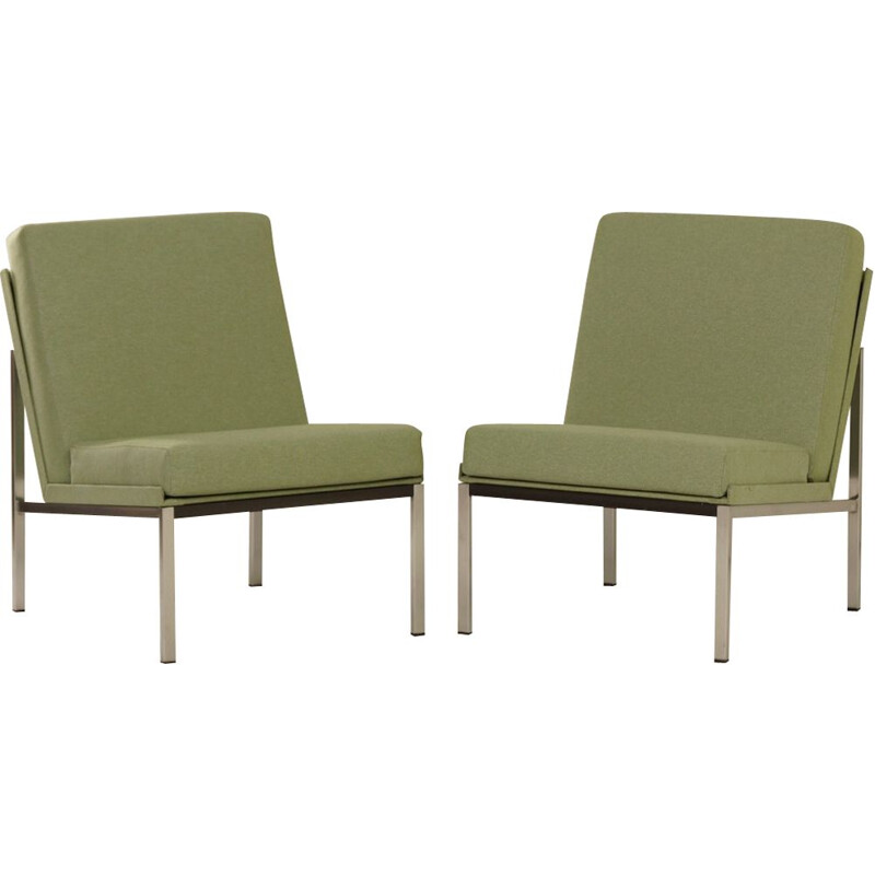 Set of 2 vintage Gispen 1451 easy chairs by Coen De Vries 1960