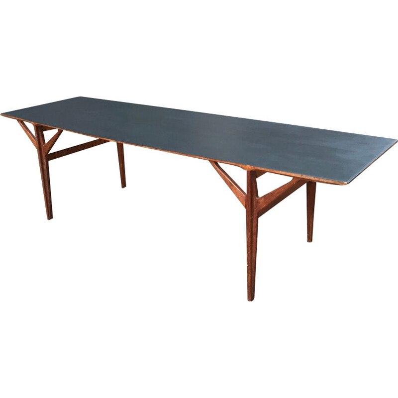 Table basse vintage danoise en bois et en teck 1960