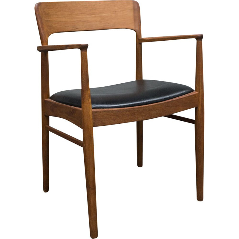 Chaise vintage noires par henning Kjaernulf