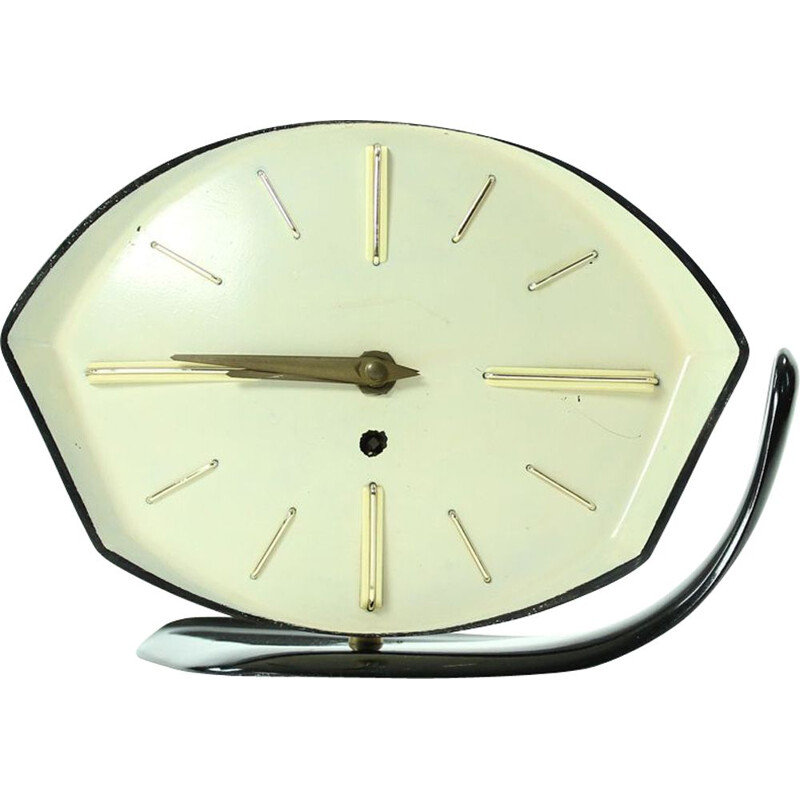 Horloge de table vintage en bakélite par Prim, 1950