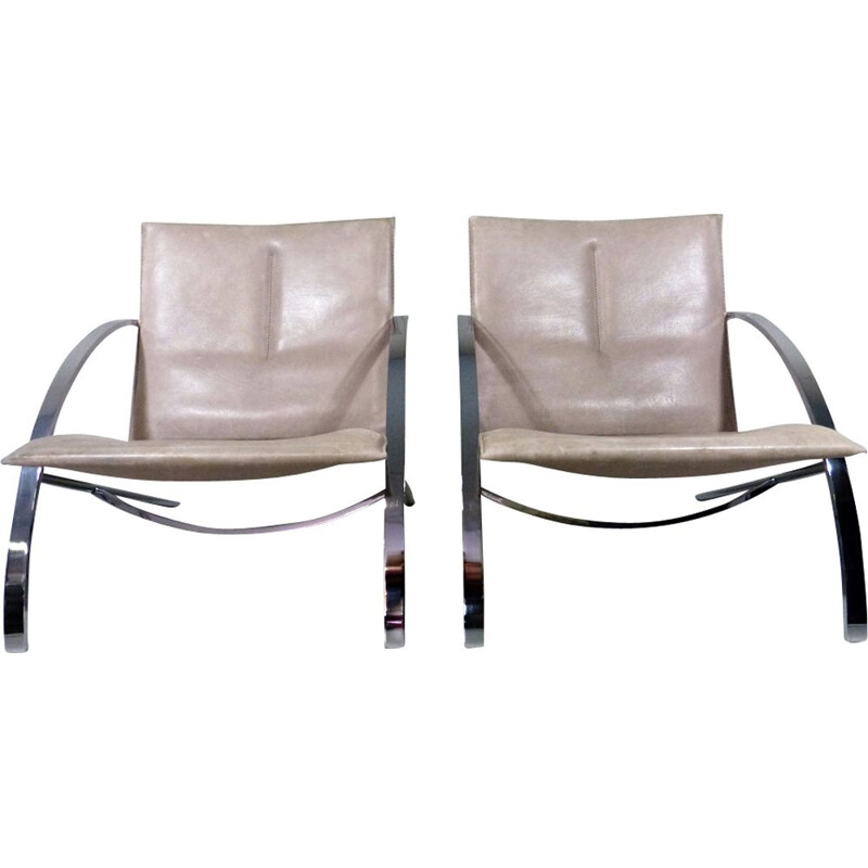Set of 2 vintage Swiss armchairs "Arco" by Paul Tuttle
