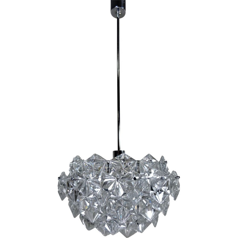 Vintage German chandelier in crystal by Kinkeldey