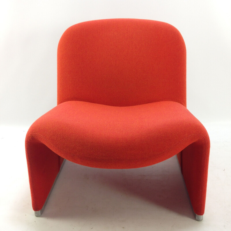 Vintage orange Alky armchairs by Giancarlo Piretti for Artifort