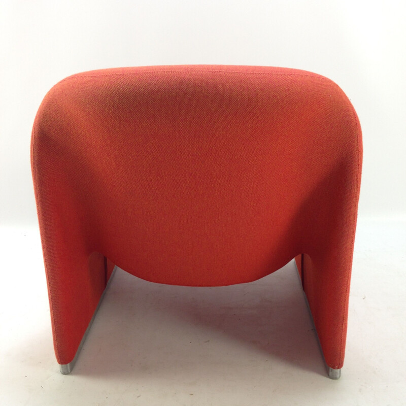 Vintage orange Alky armchairs by Giancarlo Piretti for Artifort