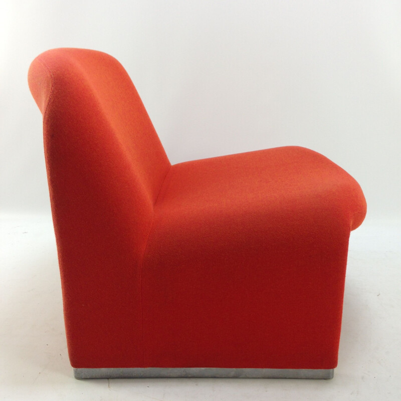 Vintage orange Alky armchairs by Giancarlo Piretti for Artifort