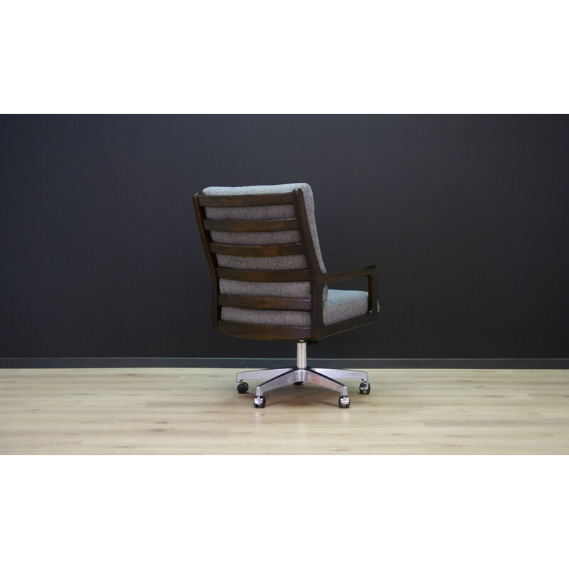 Fauteuil de bureau vintage gris