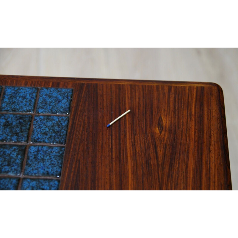 Set of 3 vintage nesting tables in rosewood