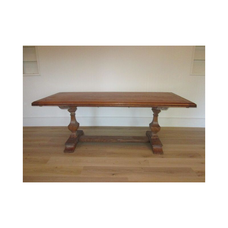 Vintage massive table in oak