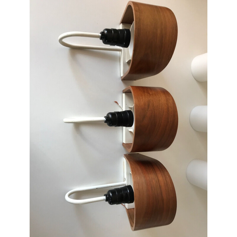 Set of 3 white wall lights by Philips