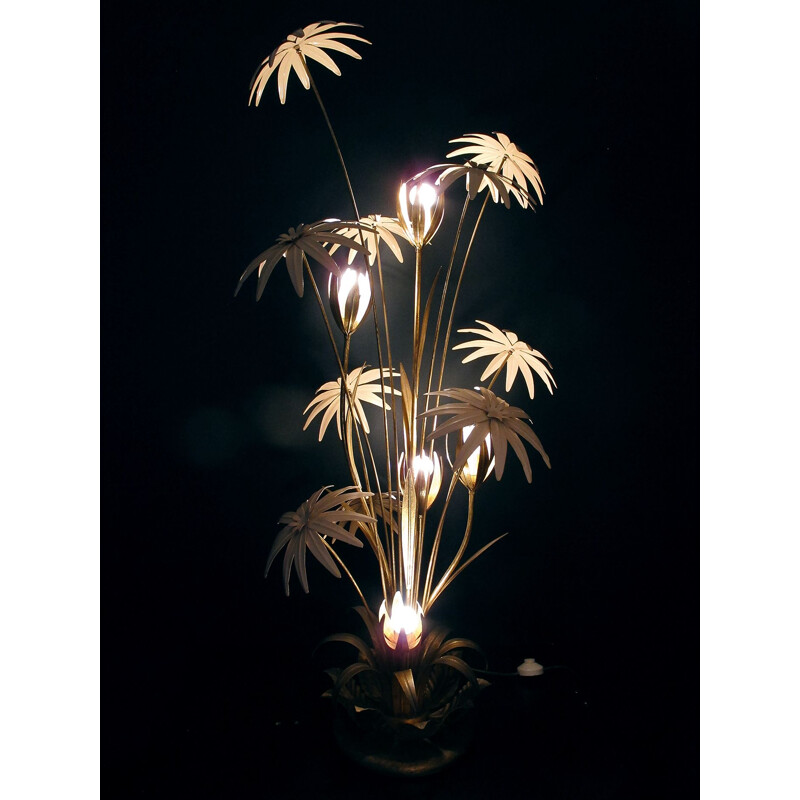 Lampadaire floral vintage par Hans Kogl