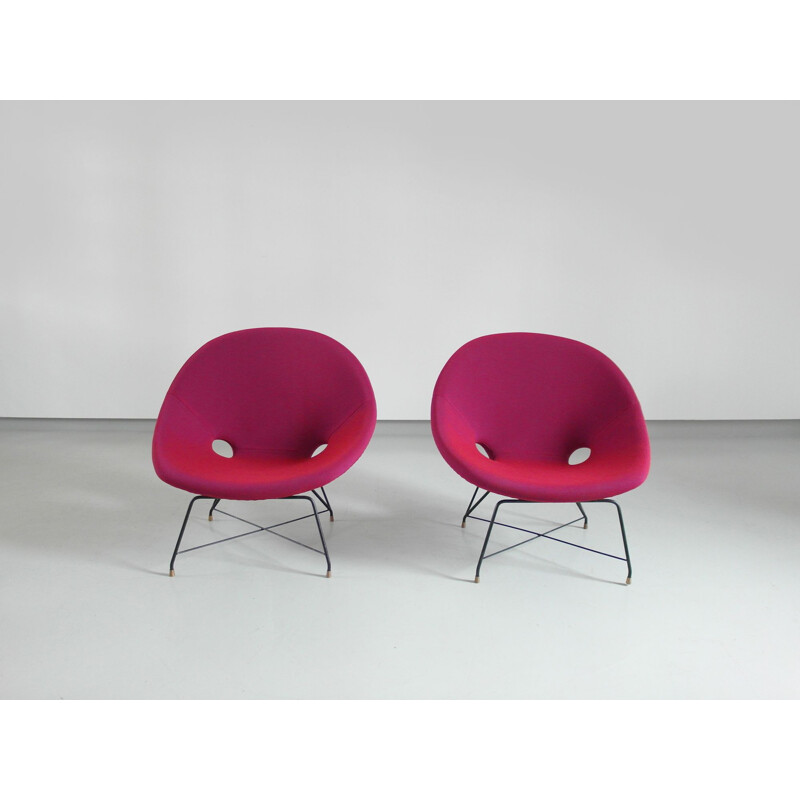 Pair of vintage Cosmos armchairs by Augusto Bozzi for Saporiti