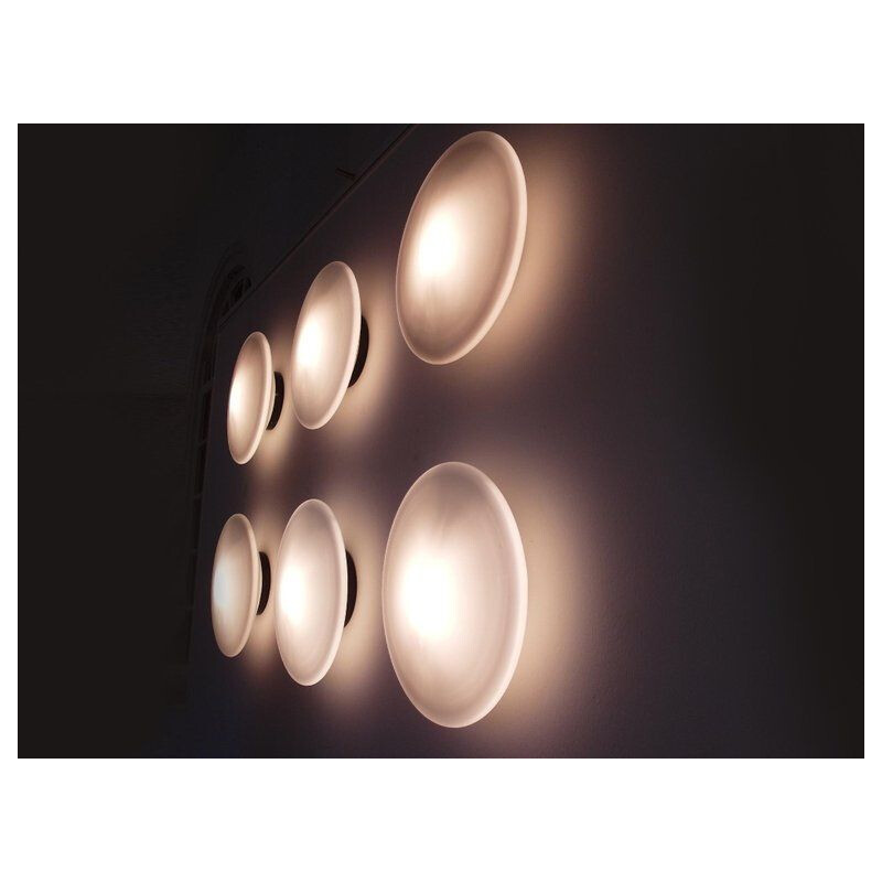 Set of 6 wall lights in opaline by Raak