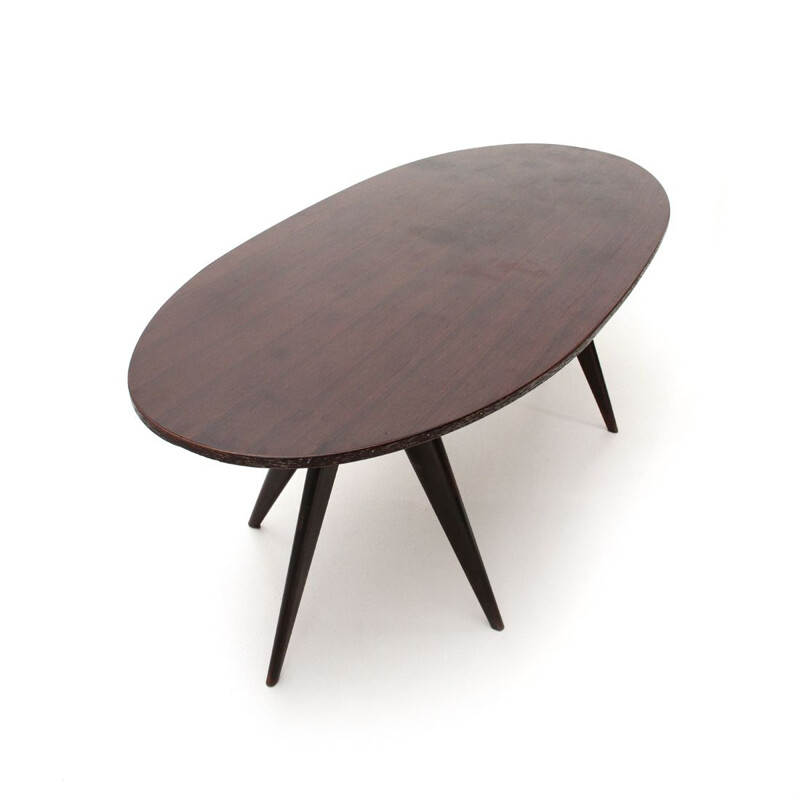 Table italienne marron avec plateau ovale