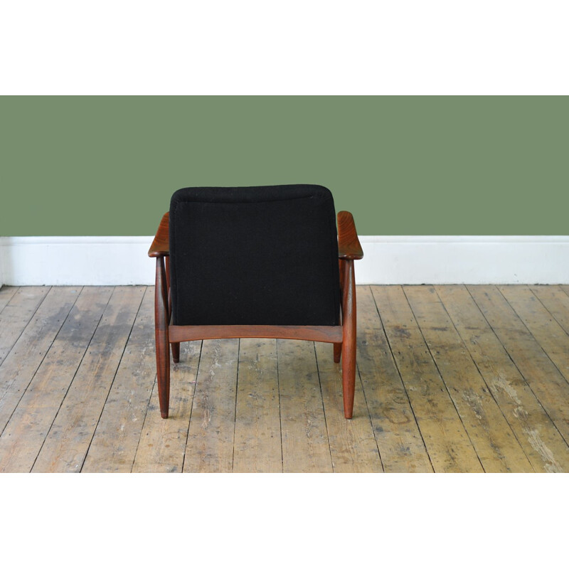 Vintage wool armchair by Louis van Teeffelen