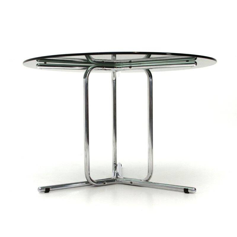 Vintage Italian dining table with glass top