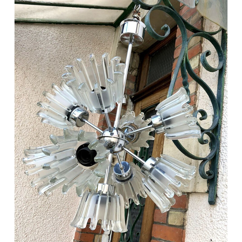 Vintage Sputnik chandelier by Doria Leuchten