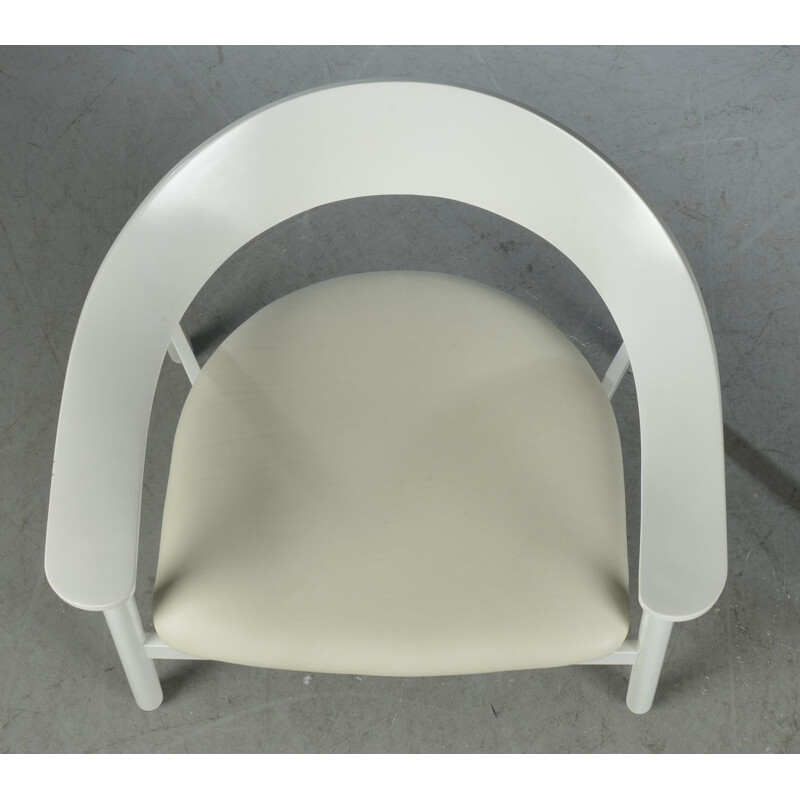 Vintage white armchair and ottoman by Henrik Bønnelycke for Nelo, 2003
