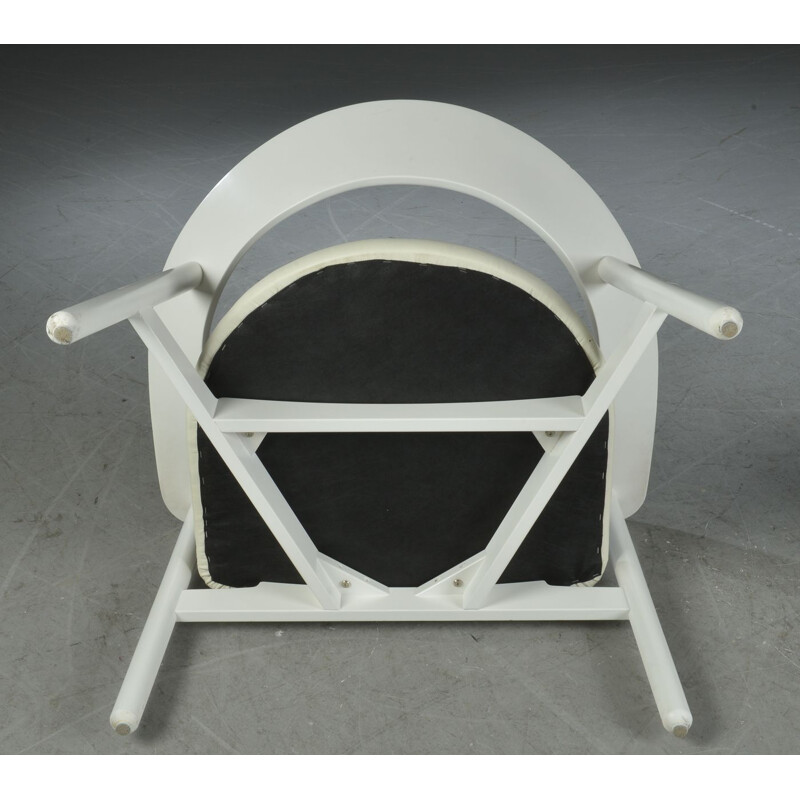 Vintage white armchair and ottoman by Henrik Bønnelycke for Nelo, 2003