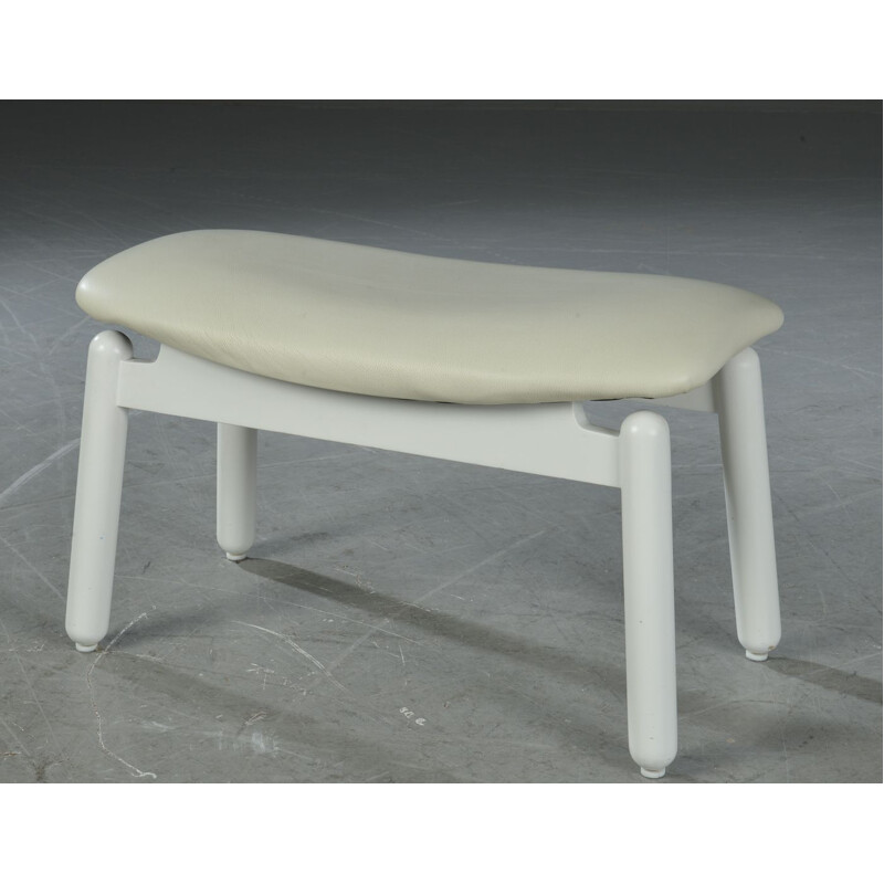 Vintage white armchair and ottoman by Henrik Bønnelycke for Nelo, 2003