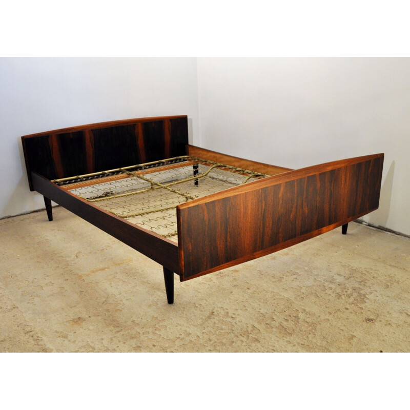 Vintage Danish double bed in rosewood