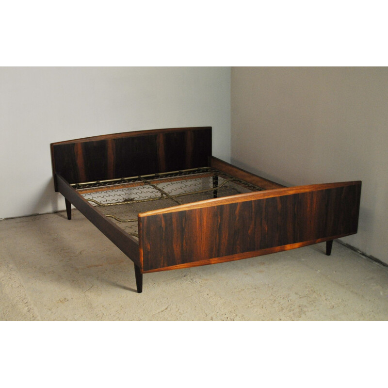 Vintage Danish double bed in rosewood