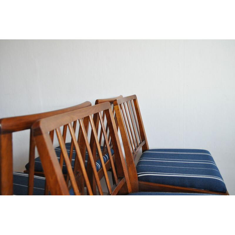 Set of 4 Danish dining chairs in mahogany