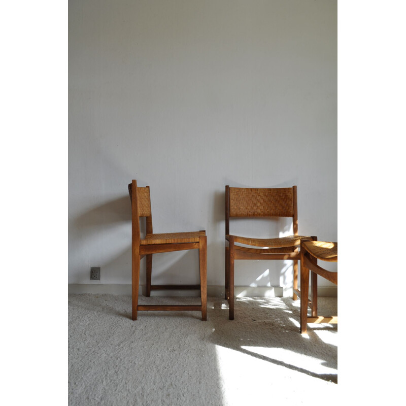 Set of 3 vintage chairs model 351 by Peter Hvidt