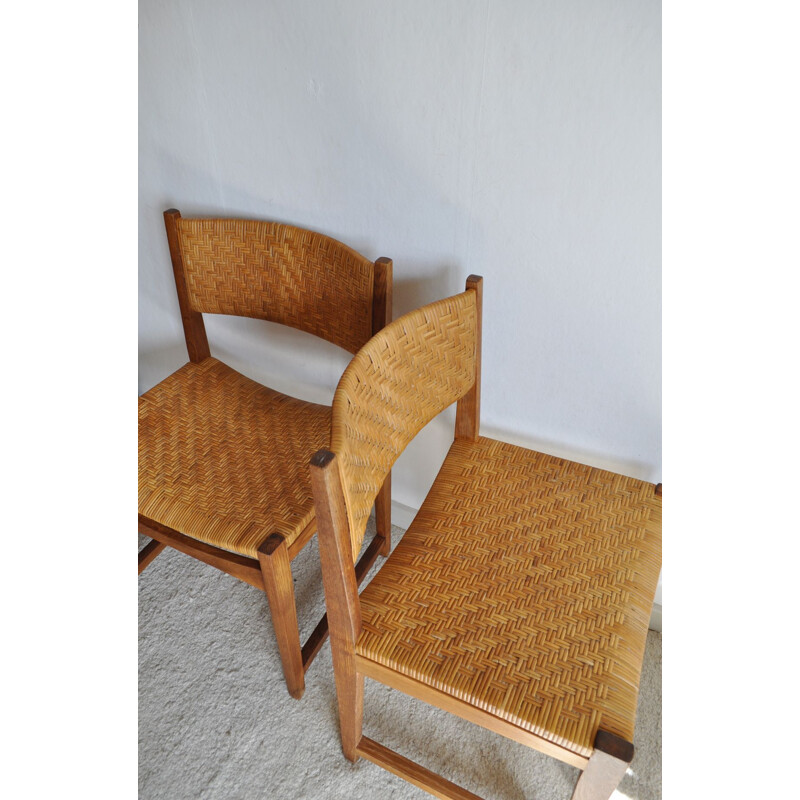 Suite de 3 chaises vintage modèle 351 par Peter Hvidt