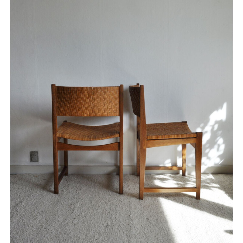 Set of 3 vintage chairs model 351 by Peter Hvidt