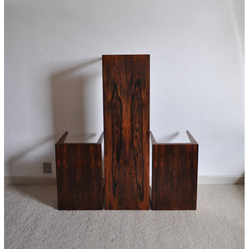 Set of 3 nesting tables in rosewood by Severin Hansen